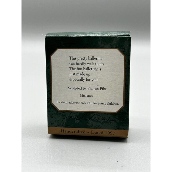 Future Star 1997 Miniature She Is A Pretty Ballerina Dancer Hallmark Ornament - Picture 4 of 5